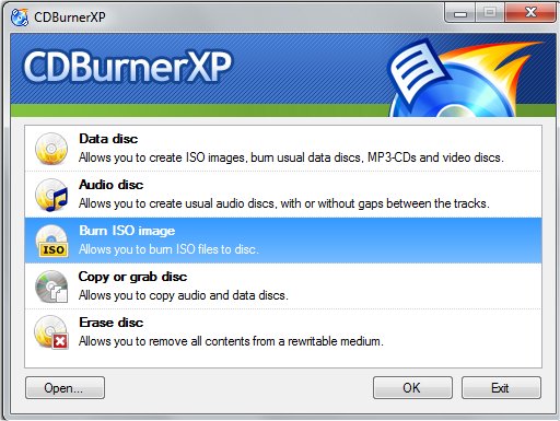 CDBurnerXP windows