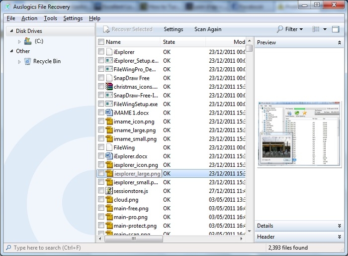 Auslogics File Recovery latest version