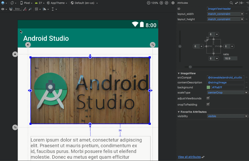 Android Studio windows