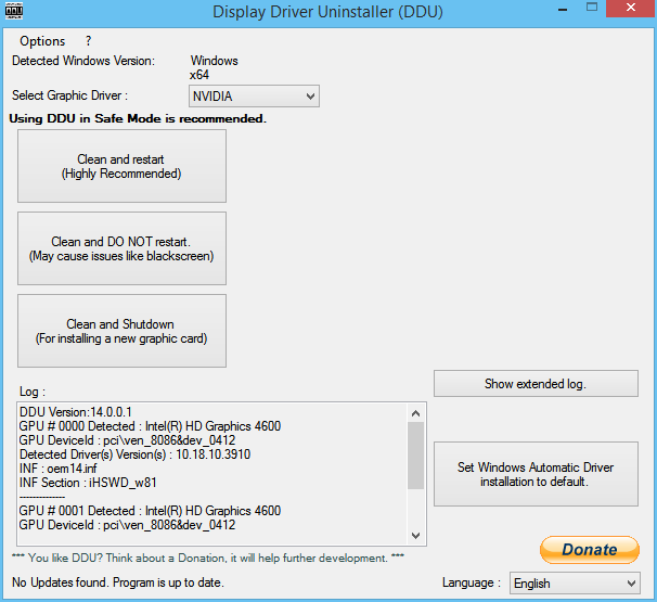 display driver uninstaller download version 15.4.0.0