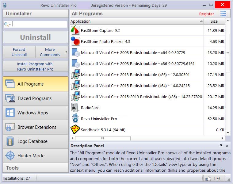 download the last version for windows Revo Uninstaller Pro 5.1.7