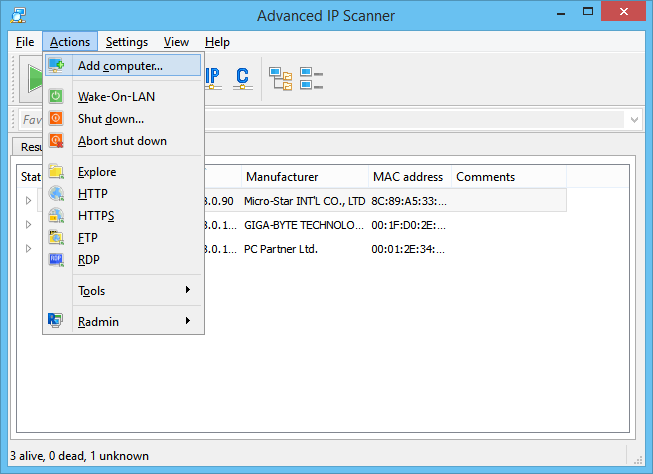 Advance IP Scanner latest version