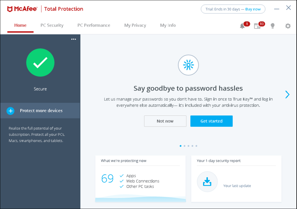 mcafee total protection key free