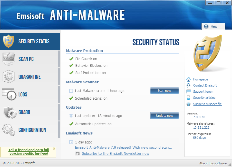 Emsisoft Anti-Malware latest version
